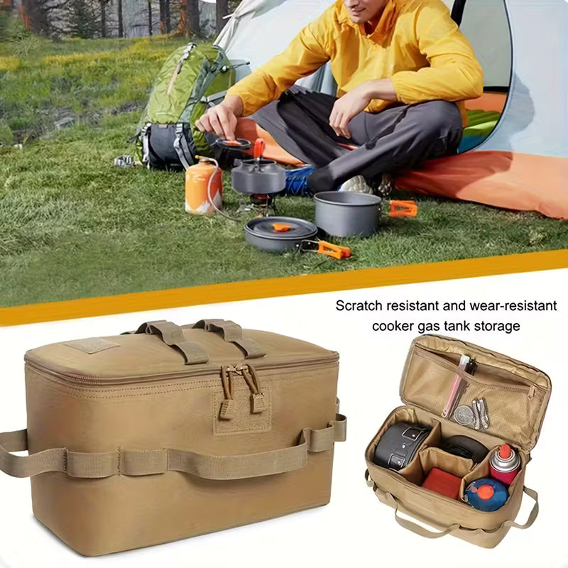600D Durable Camp Kitchen/Storage Bag Khaki