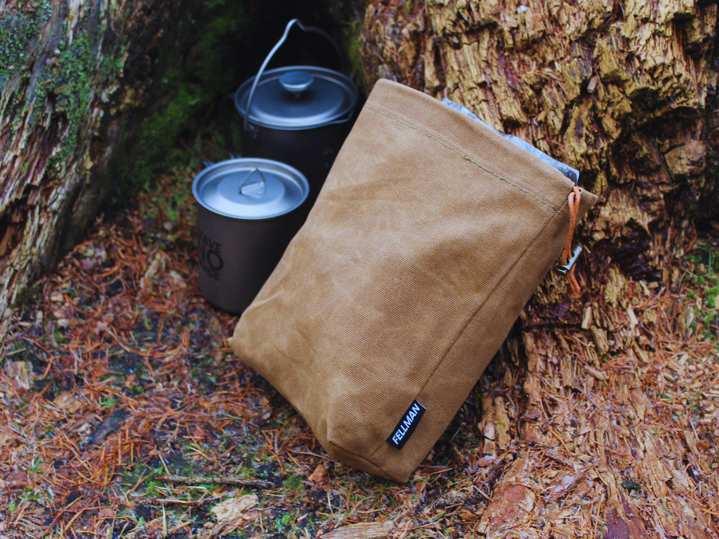 FELLMAN ADVENTURE GEAR Wax Coated Stashbag For Camping Meals/Accessories